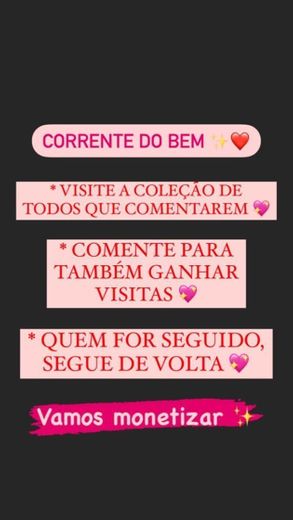 CORRENTE DO BEM ✨