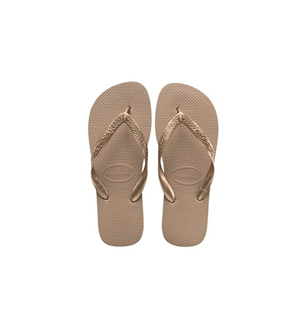 Social Havaianas Top Tiras, Chanclas para Mujer, Dorado