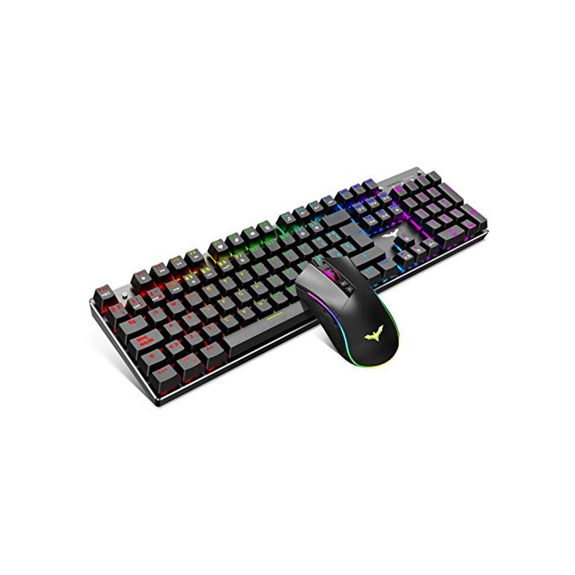 Social havit Teclado mecánico Gaming y ratón Español Teclados Gaming con Cable