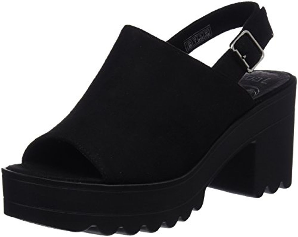 Products COOLWAY Alessa, Zapatos con Tacon y Correa de Tobillo para Mujer, Negro