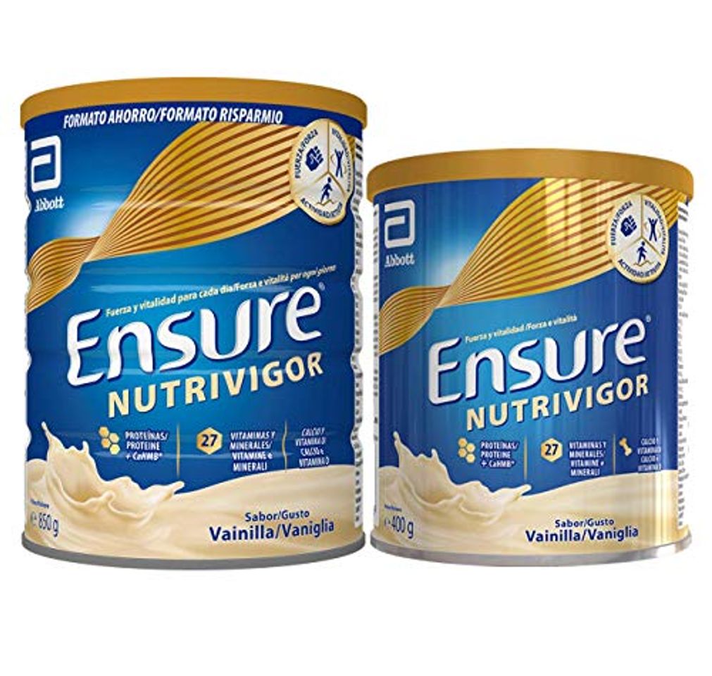 Products Ensure Pack de 2 NutriVigor Complemento Alimenticio con Proteínas, Vitaminas y Minerales,