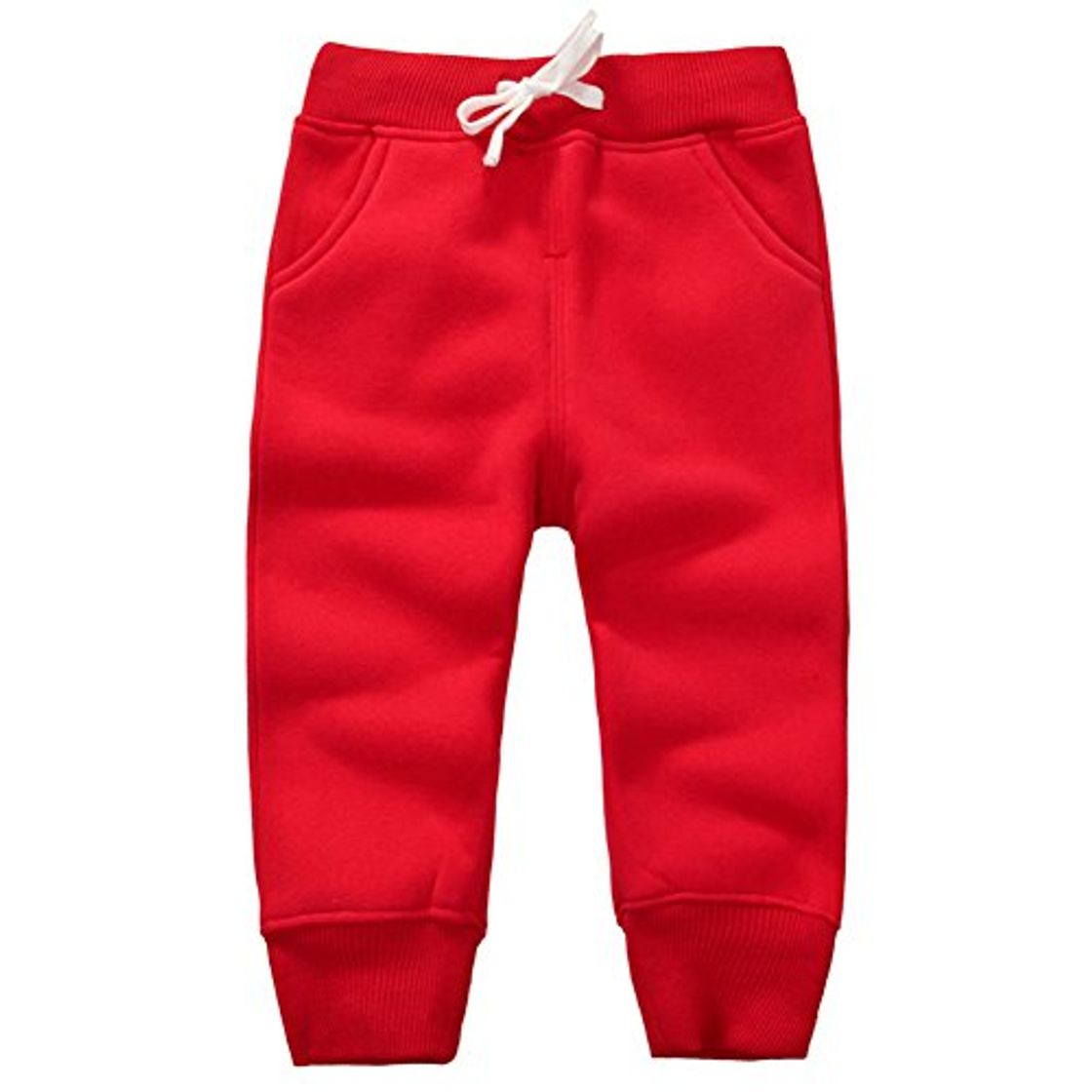 Moda CuteOn Unisexo niños Elástico Cintura Algodón Calentar Pantalones Bebé Trousers Bottoms Rojo 2Años