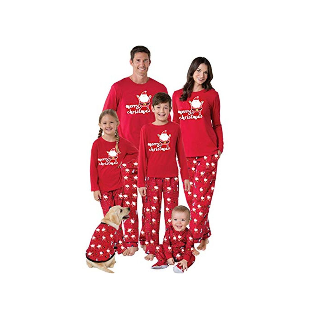 Social K-youth Ropa de Casa Familia Conjunto de Pijamas Familiares Unisexo Papá Noel