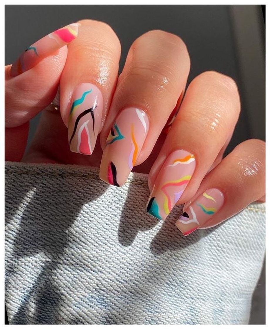 Moda Colorful nails