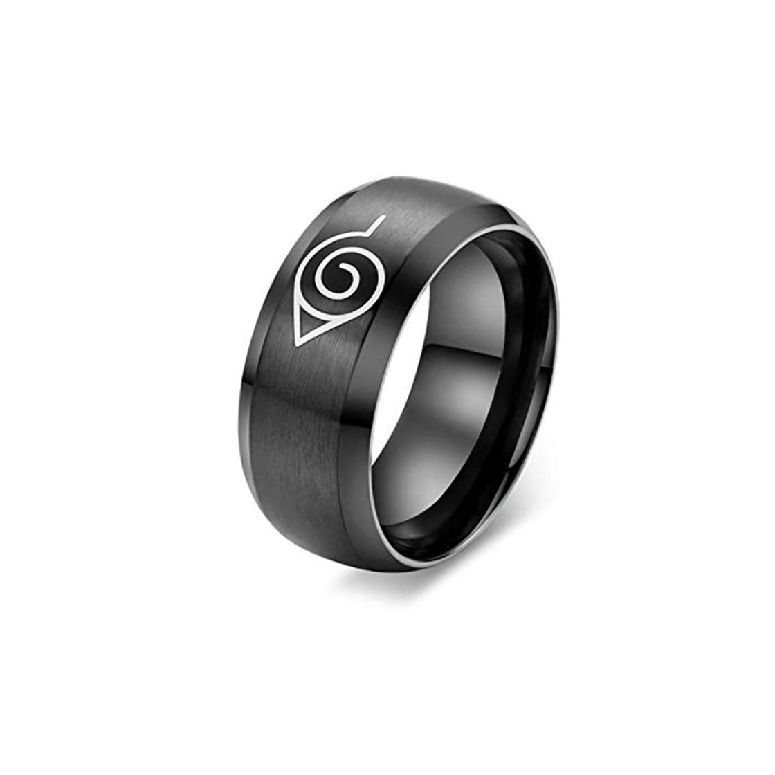 Moda Aohua - Anillo de acero inoxidable para hombre Stable Hot Anime Naruto