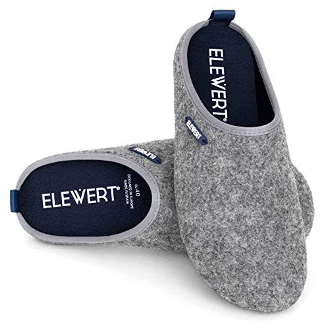 Products ELEWERT® - NATURAL-W1GREY- Zapatillas para casa