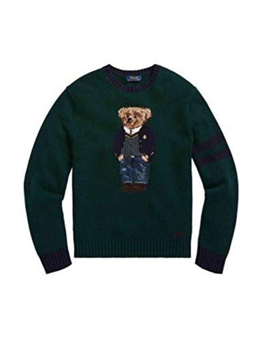 Moda Jersey Ralph Lauren Preppy Polo Bear Verde Hombre Large Verde