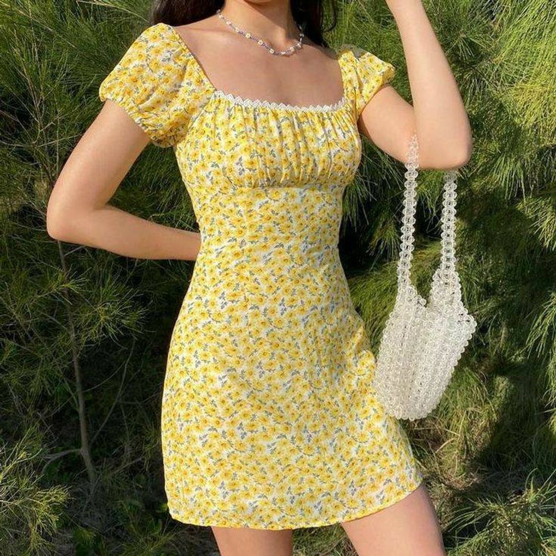 Fashion Vestido amarelo