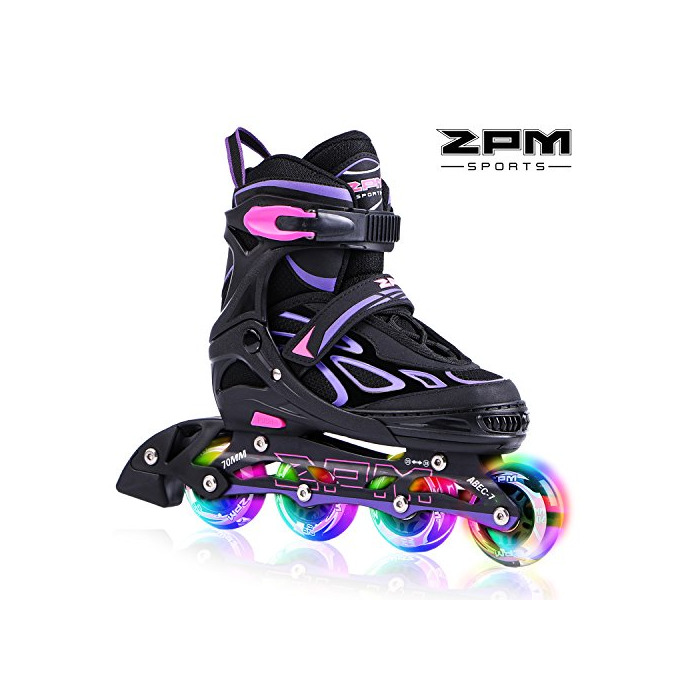 Product 2PM SPORTS Vinal Adjustable Light up Inline Roller Skates for Boys and