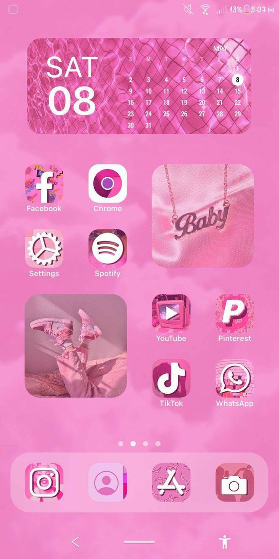 Moda Personalização pink aesthetic 