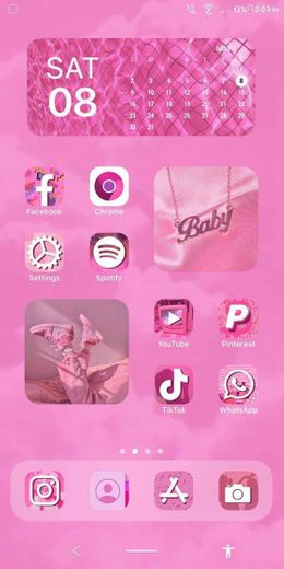 Personalização pink aesthetic 