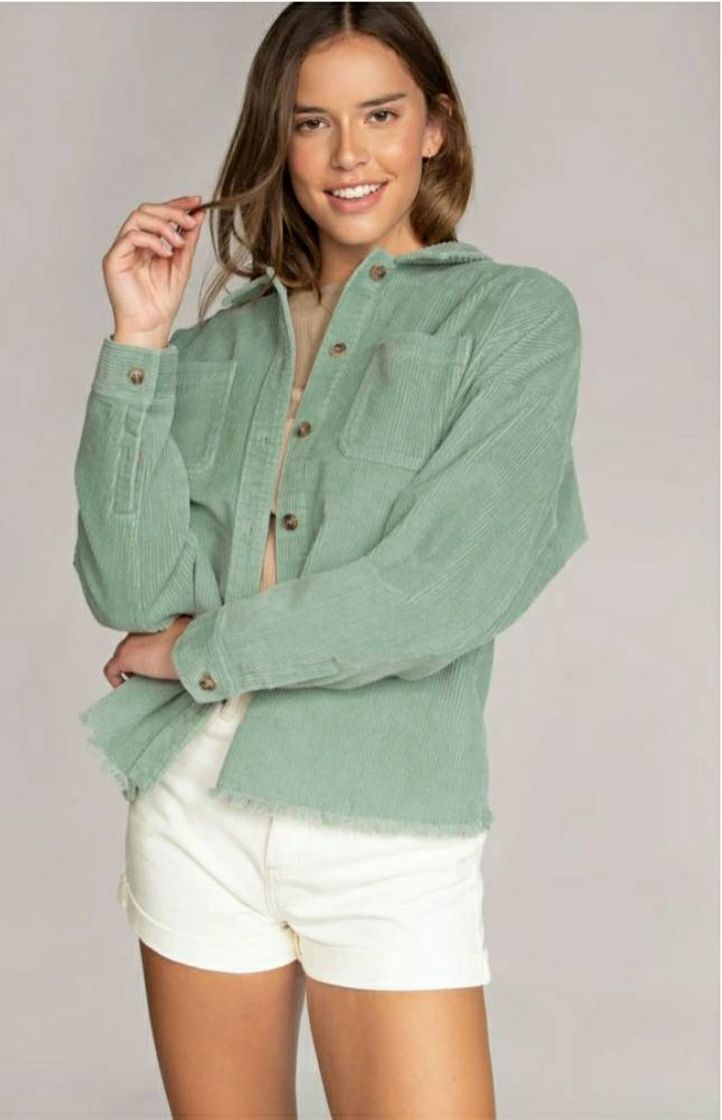 Social Chaqueta verde de pana