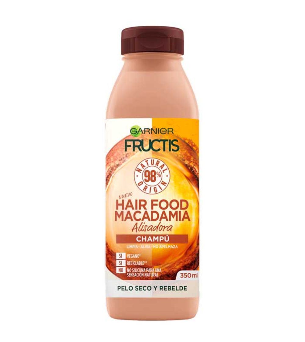 Moda Garnier - Champú Fructis Hair Food - Macadamia: Pelo seco y rebelde