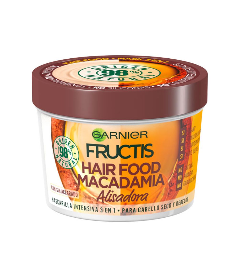 Moda Mascarilla 3 en 1 Fructis Hair Food - Macadamia: Cabello seco y ...