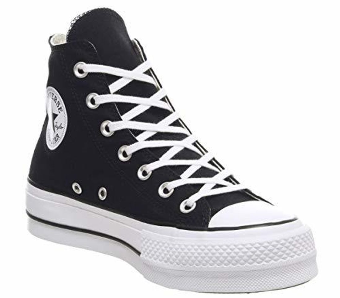 Moda Converse Chuck Taylor CTAS Lift Hi, Zapatillas para Mujer, Negro