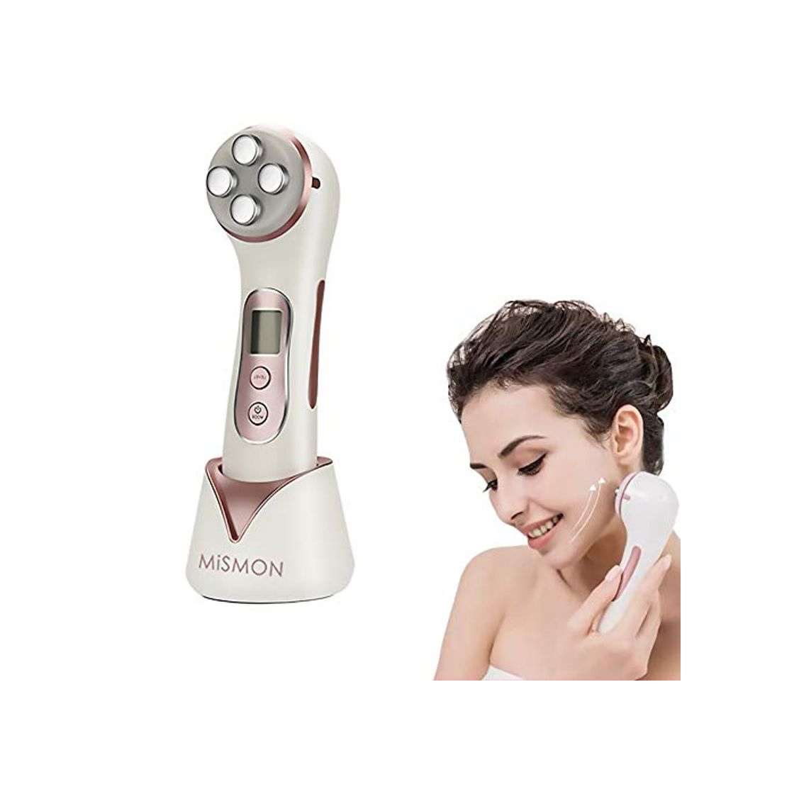 Social MiSMON Masajeador De Belleza Por Ultrasonidos, Facial Aparato Radiofrecuencia，5 Modos De Terapia