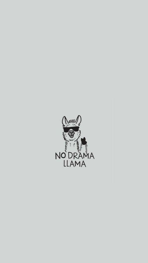 Fashion No drama illama wallpaper