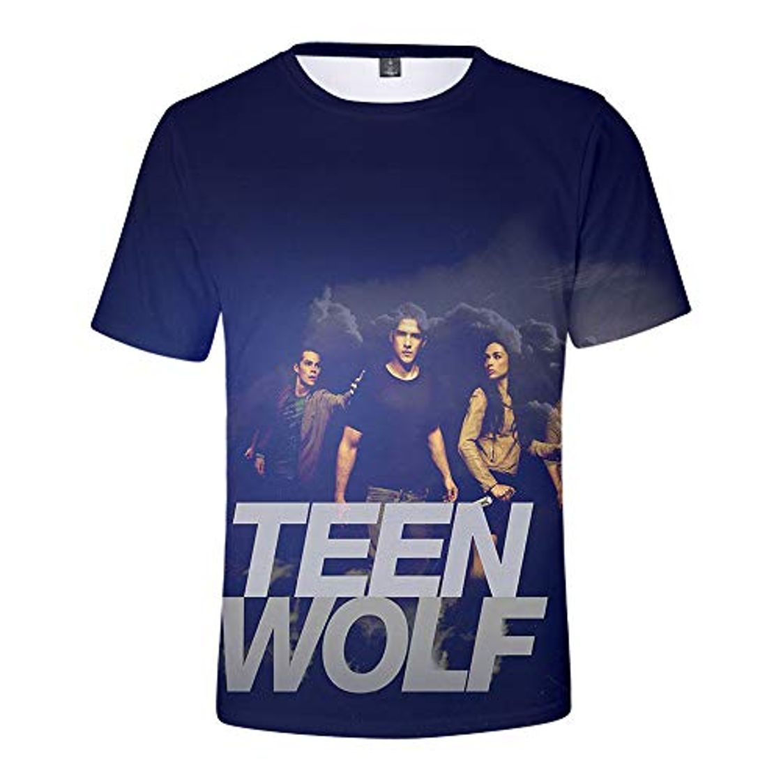 Fashion Teen Wolf Camiseta Camisa de Manga Corta Hawaiana Suelta for Hombre Camisa