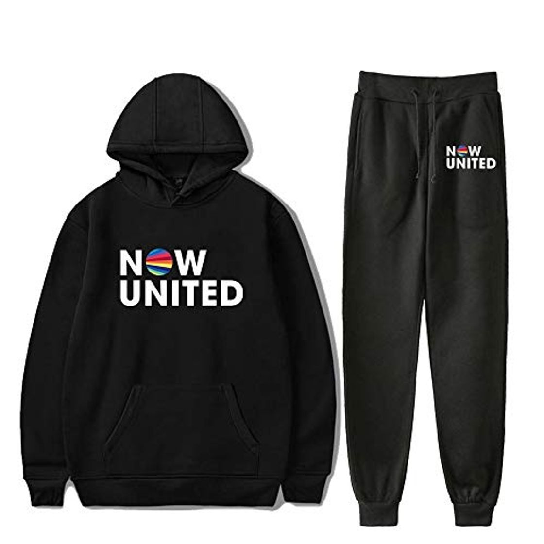 Moda Now United Sudaderas de dos piezas Conjunto de Chándal Sudaderas con Capucha y Pantalones Jogger Ropa de Moda de las Mujeres de los Hombres Conjuntos