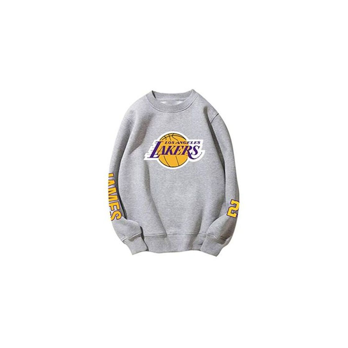 Moda Lakers James Sudaderas de Baloncesto para Hombres y Mujeres Camisa de Manga Larga suéter de Cuello Redondo