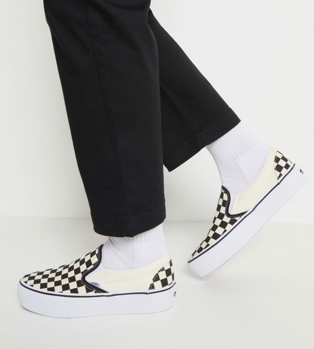 Fashion Vans CLASSIC PLATFORM - Mocasines - black/white/negro