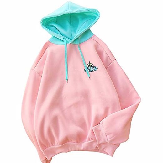 ZJSWCP Sudadera Sudadera con Capucha de impresión Sudadera Harajuku Ropa de Mujer