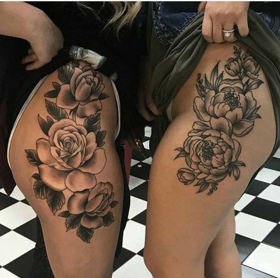 Fashion Tatuagem rosa 