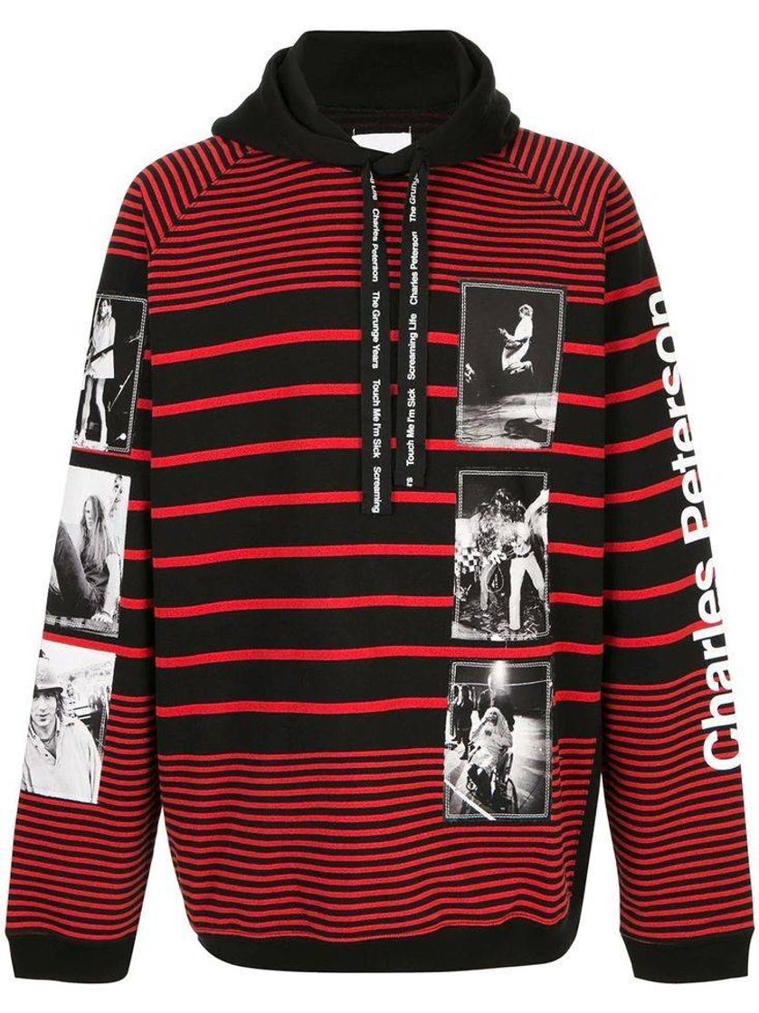 Fashion band graphic stripe hoodie