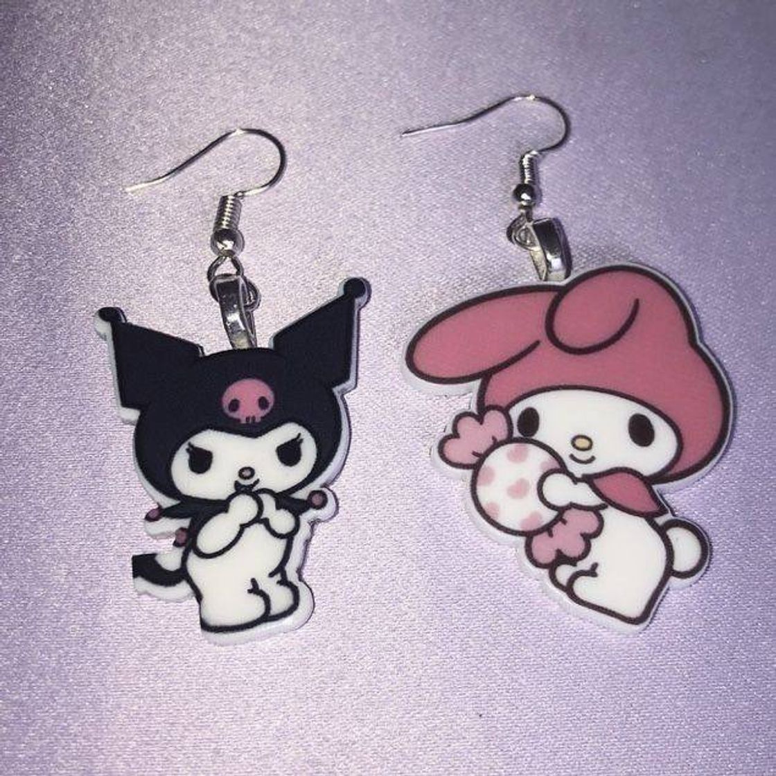 Fashion kuromi & my melody brincos