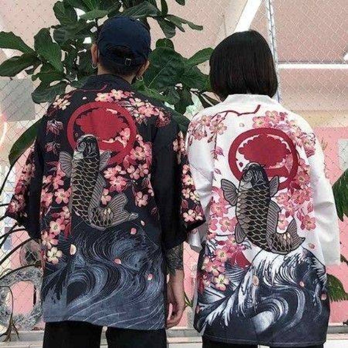 Fashion kimono carding carpe koi traditional