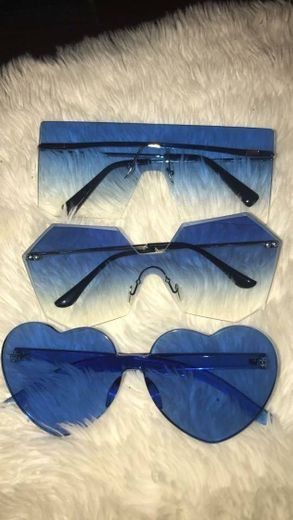 óculos azul vintage