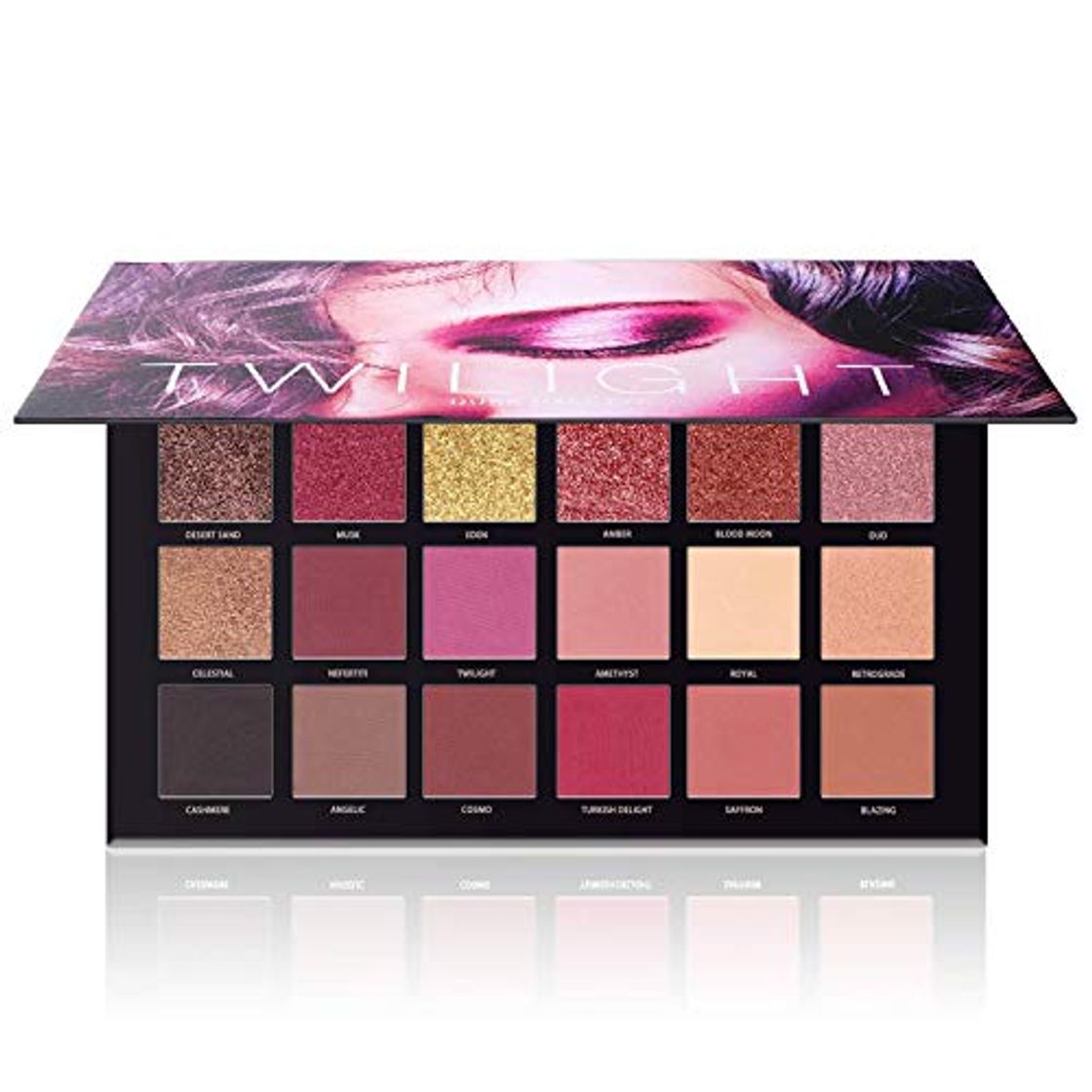 Social Paleta de sombras de ojos de 18 colores con purpurina resistente al
