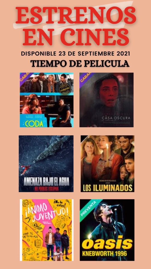 Películas ESTRENOS EN CINE 23 de Septiembre 2021