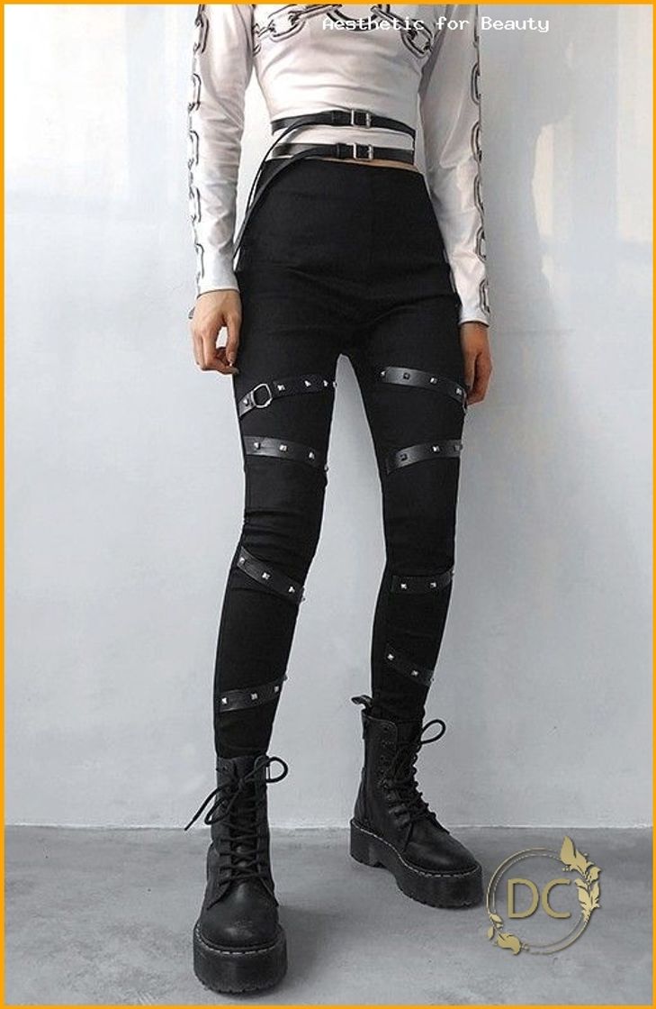 Social High Waist Leggings with Rivet Straps