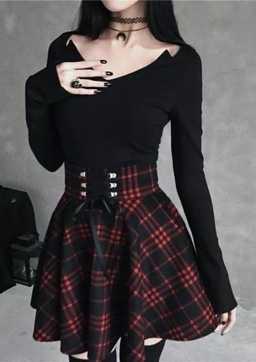Ribbon Lacing Mini Skirt