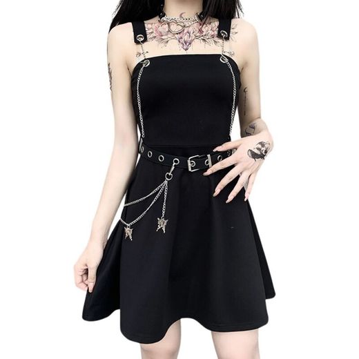 Mini Dress With Belt and Butterflies Chains