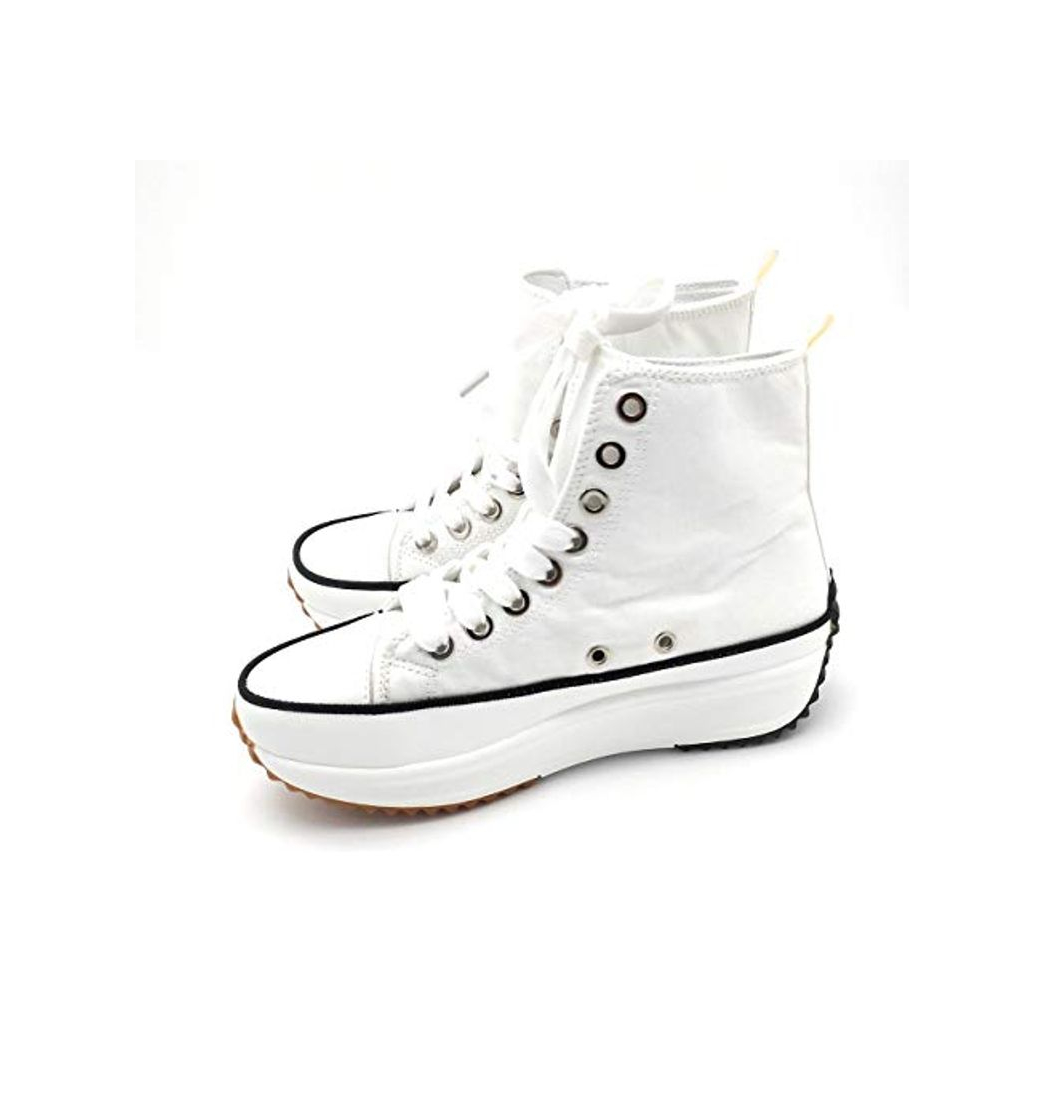 Social Zapatillas con Plataforma, Zapatillas de Lona Mujer, Zapatillas de Moda