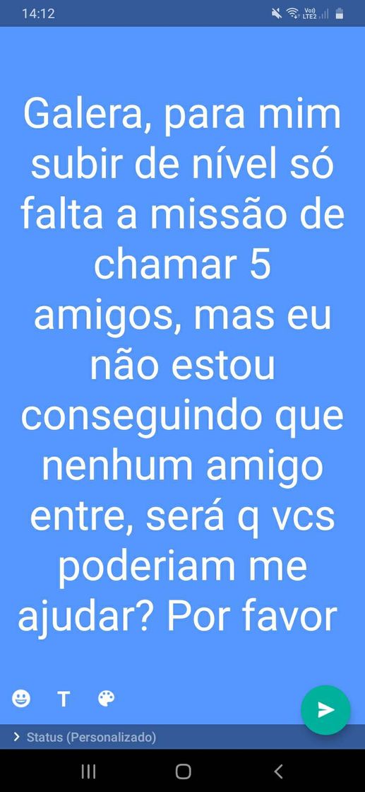 Social Ajudinha para passar de nível 