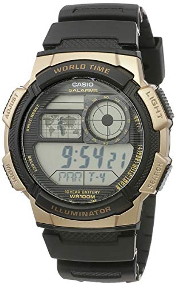 Fashion Casio Reloj Digital para Hombre de Cuarzo con Correa en Caucho AE