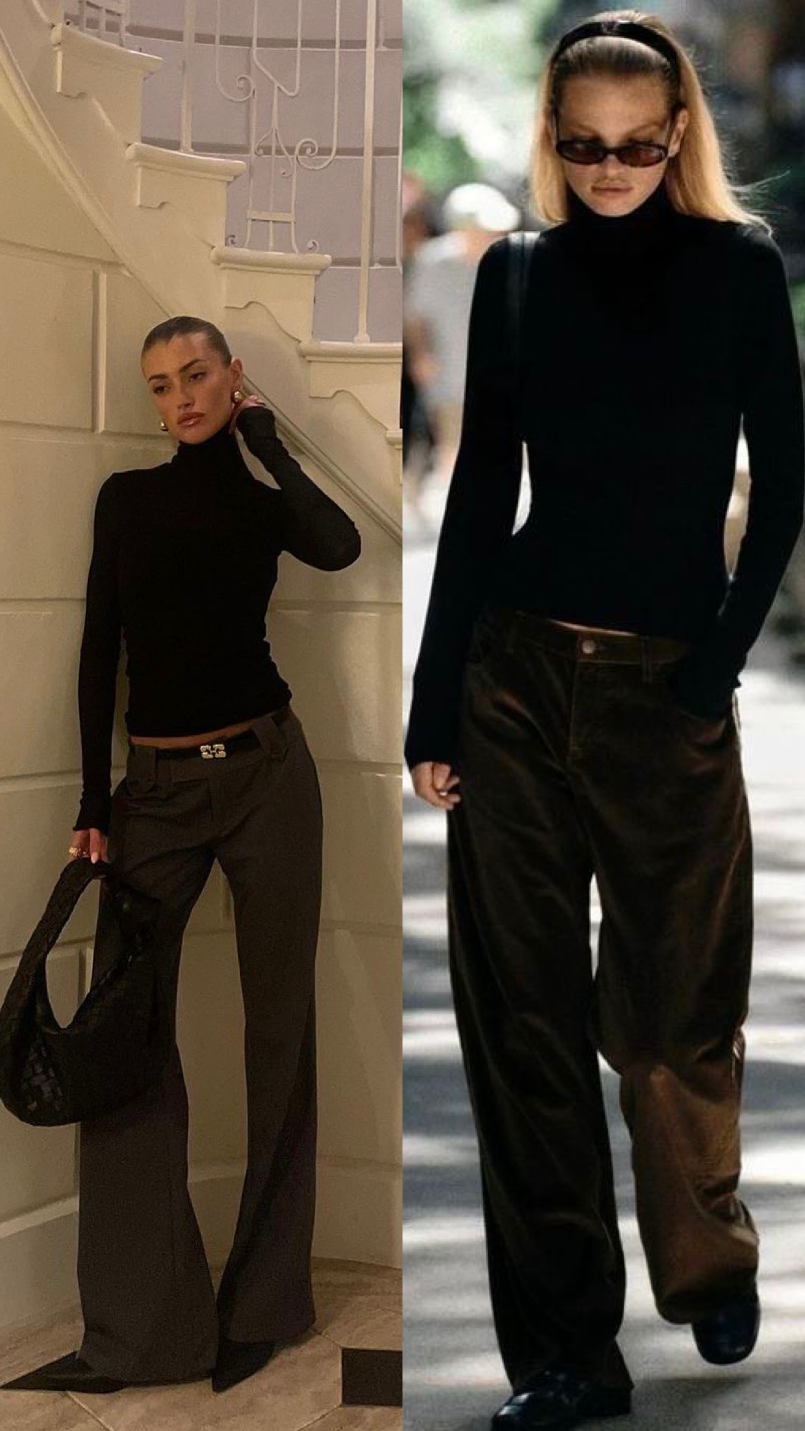 Social black turtleneck sweater