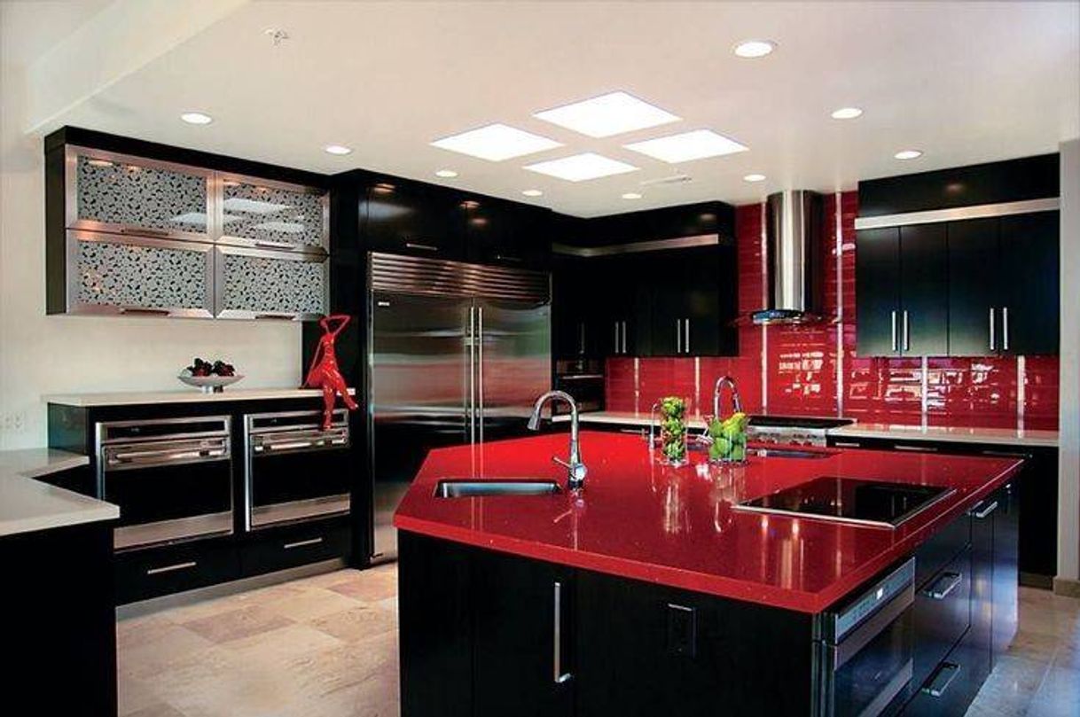 Moda Cozinha moderna Black and red