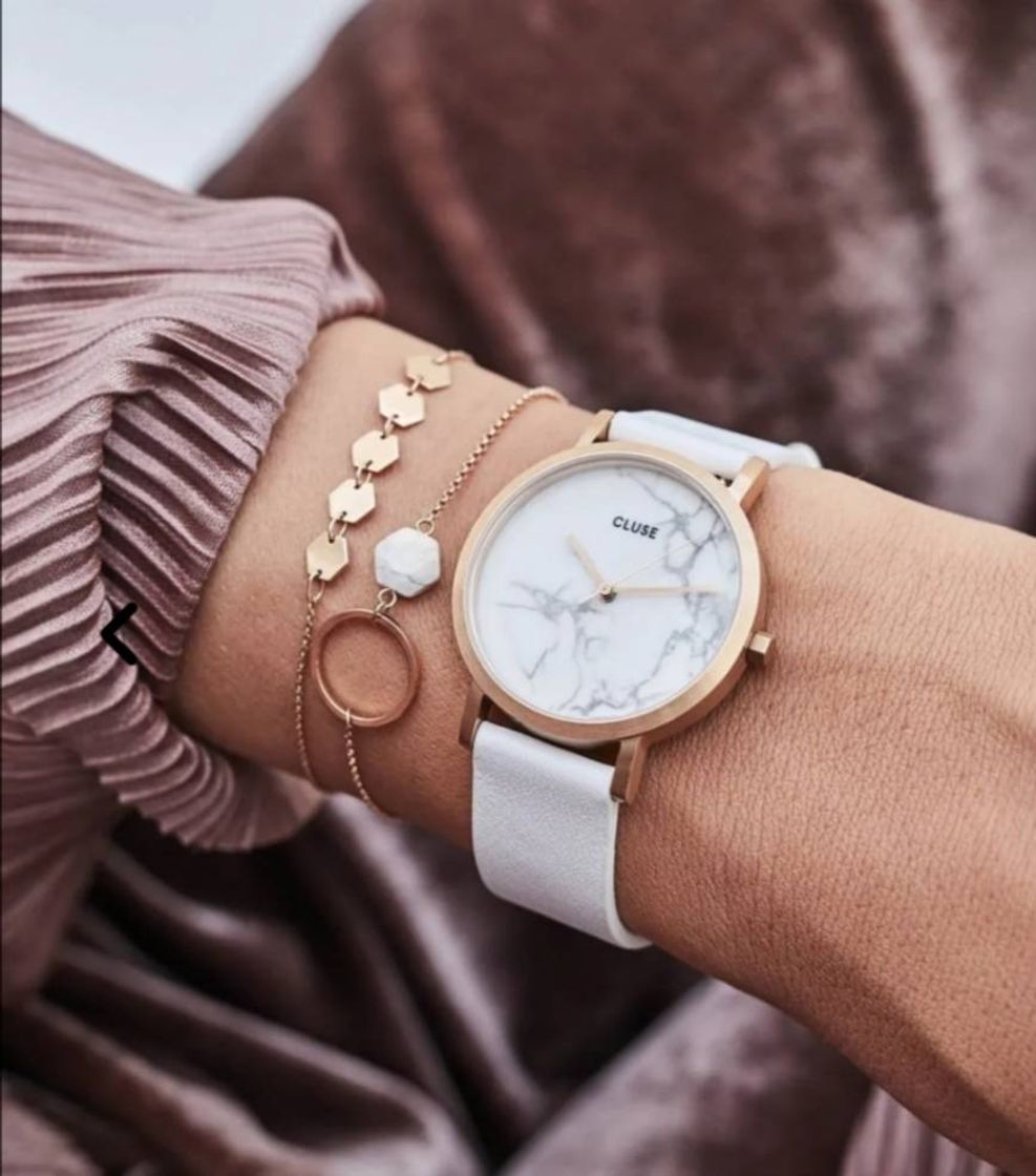 Social La Roche Petite Rose Gold White Marble