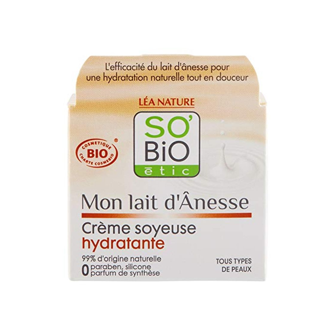 Belleza So'Bio Étic Mon Lait d'Ânesse Crème Soyeuse Hydratante 50 ml