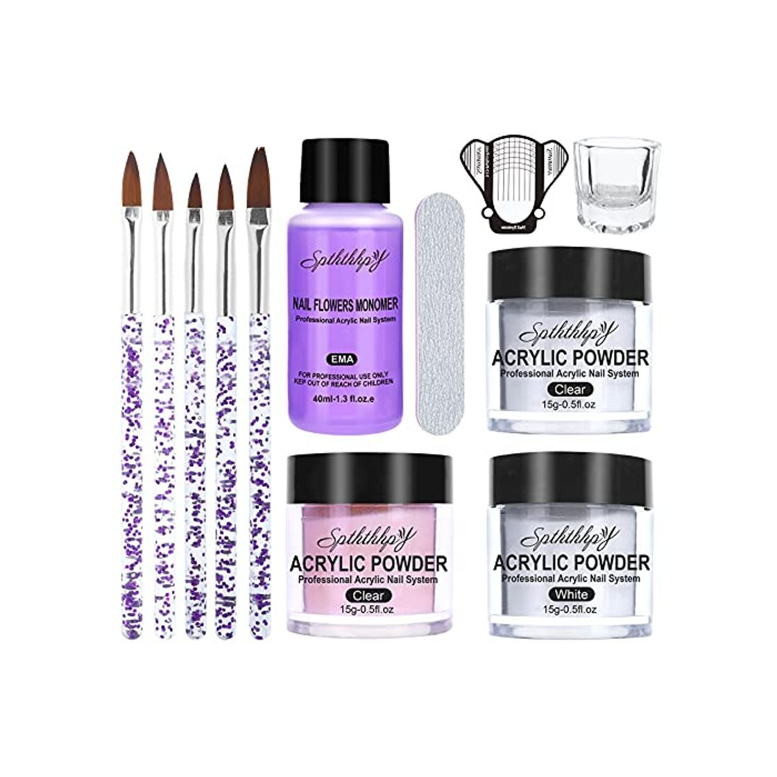 Beauty Polvos Acrílicos para Uñas set Colección，SPTHTHHPY Gel para Uñas Acrilico para Uñas