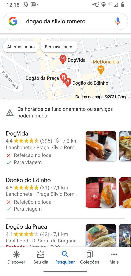 Restaurants Praça Sílvio Romero