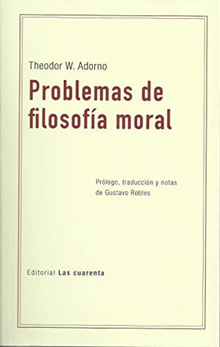 Libro Problemas De Filosofía Moral