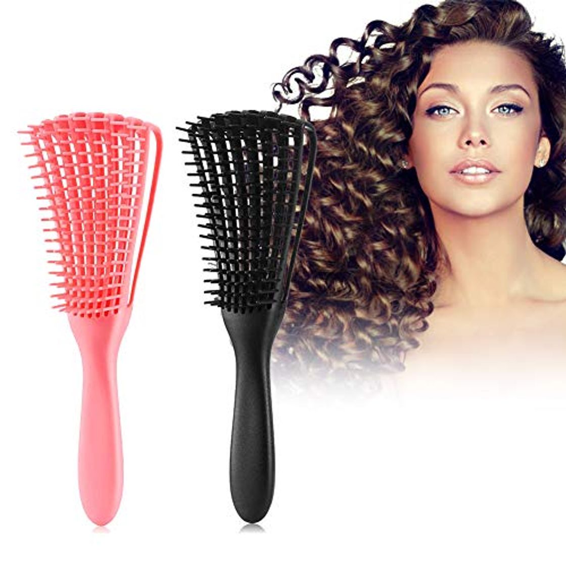 Product Cepillo Desenredante, Detangling Brush, Detangling Brush Curly Hair, Peine Para Desenredar el Ccabello Para Afro America Textured