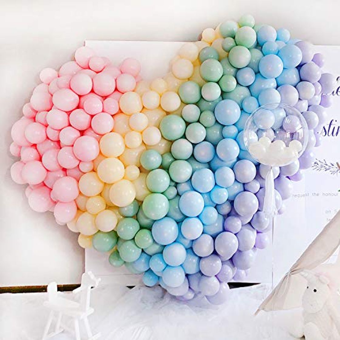 Producto BelonLink Globos Pastel, Pack de artículos para fiestas, Macaron Latex Balloons Color