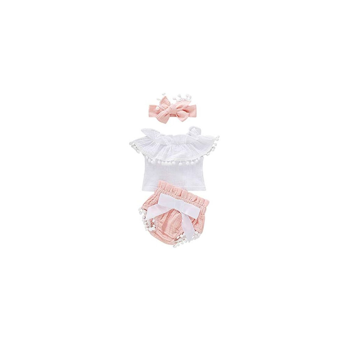 Producto Fossen Verano Ropa Bebe Niña Monos de Volantes con Borla