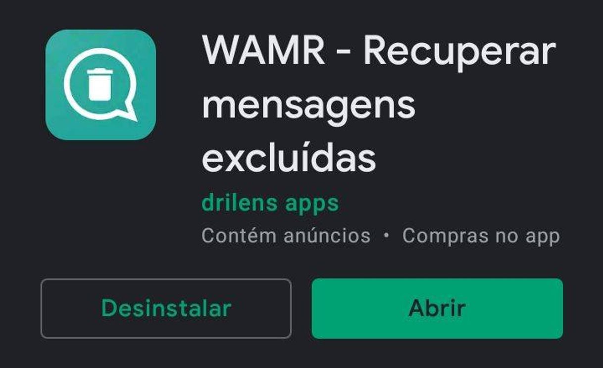 Aplicaciones Recuperar mensagens excluídas do WhatsApp